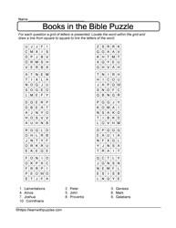 Bible Books Grid Puzzle